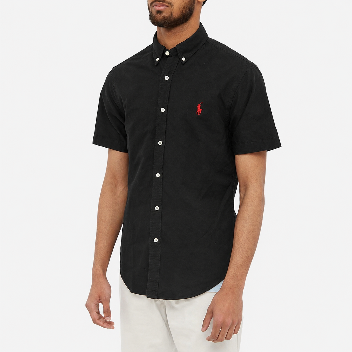 Polo Ralph Lauren Classic Fit Oxford Short Sleeve Shirt Black