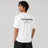 White FR2 embroidery smoking art tee shirt featuring detailed smoking-themed design on the front.