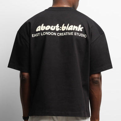 About:Blank Zev Logo Tee Black - ORIGINALFOOK
