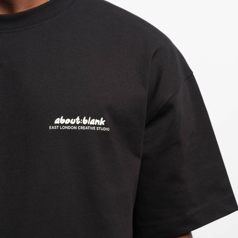 About:Blank Zev Logo Tee Black - ORIGINALFOOK
