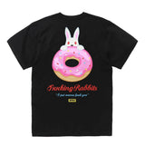 Black FR2 Sugar Donut T-shirt, casual apparel with graphic print, showcasing the distinctive design of the FR2 brand.