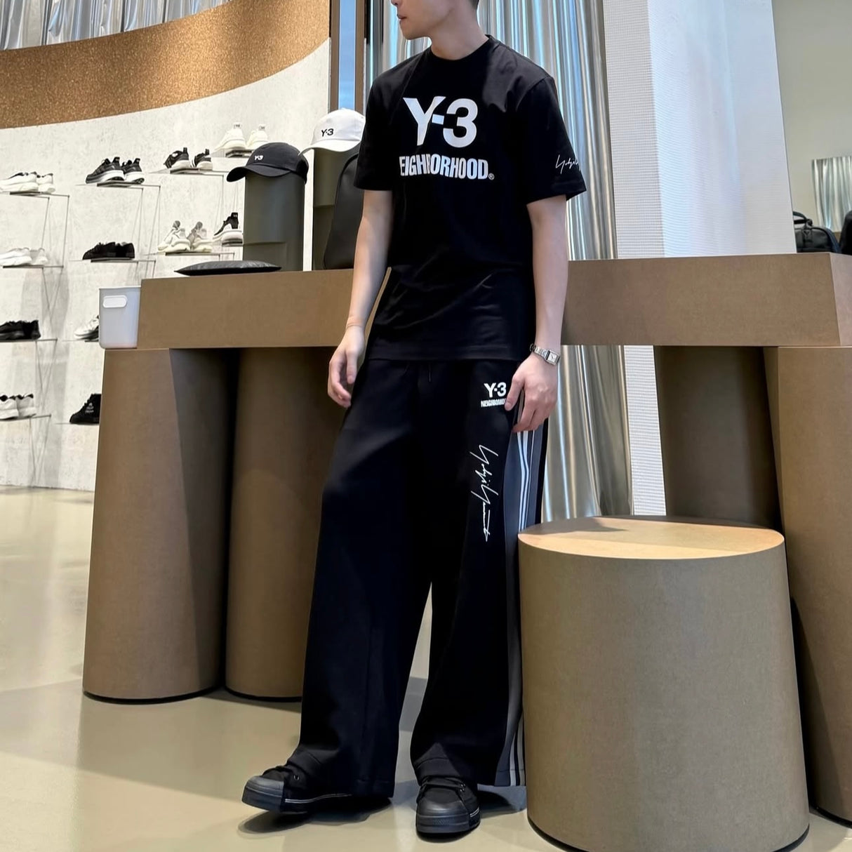 Neighborhood X Y-3 X Logo Tee Black