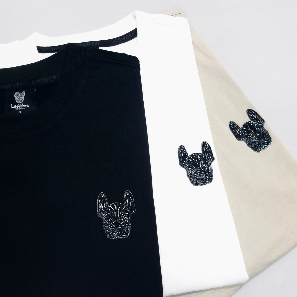 LifeWork Supima Cotton Chest Logo Tee White lifework lifework - originalfook singapore