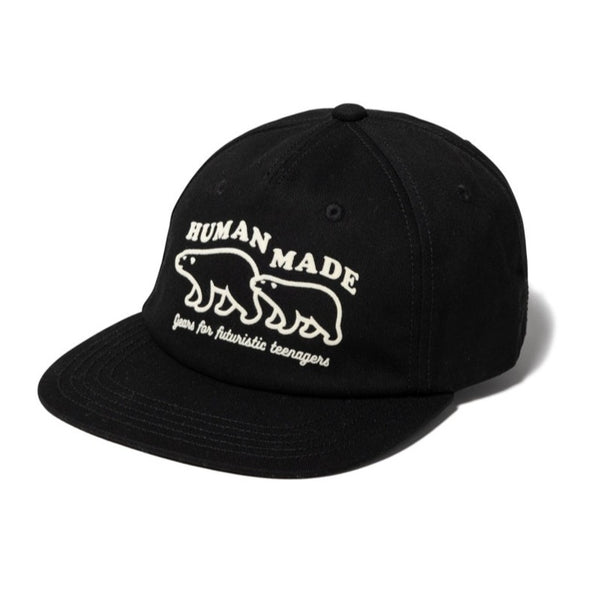 Human Made Bear 5 Panel Twill Cap Black HUMAN MADE HUMAN MADE - originalfook singapore