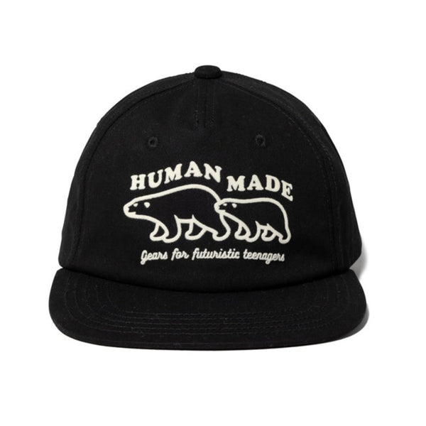 Human Made Bear 5 Panel Twill Cap Black HUMAN MADE HUMAN MADE - originalfook singapore