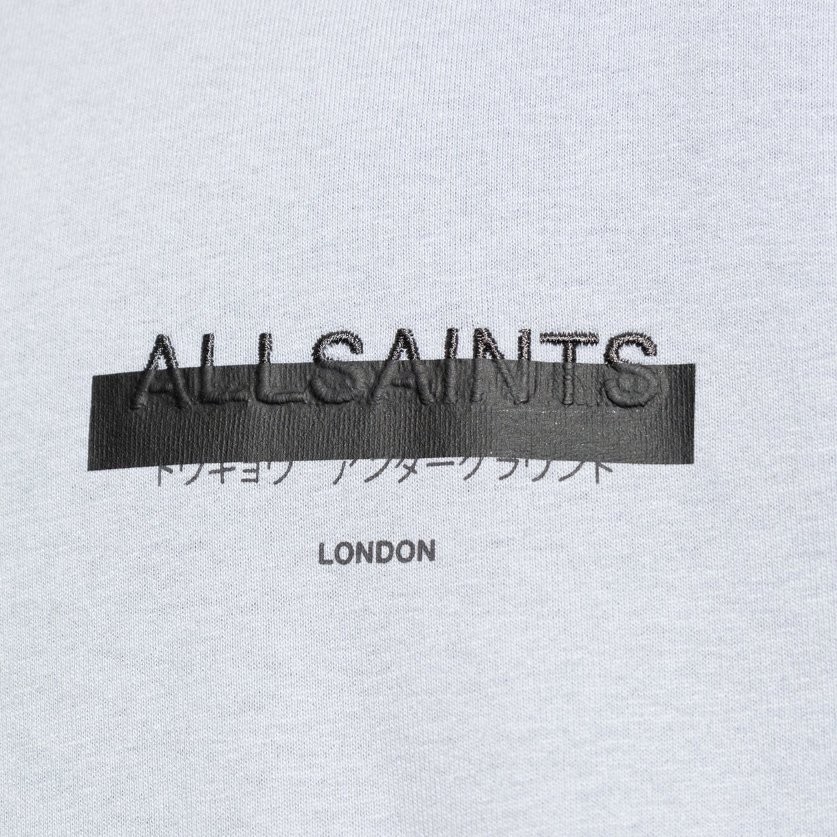 Allsaints Redact Strikeout Logo Tee Willow Blue