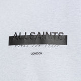 Allsaints Redact Strikeout Logo Tee Willow Blue