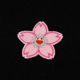 Takashi Murakami Embroidered Patch Sakura Flower Long Sleeve Tee Black TAKASHI MURAKAMI TAKASHI MURAKAMI - originalfook singapore