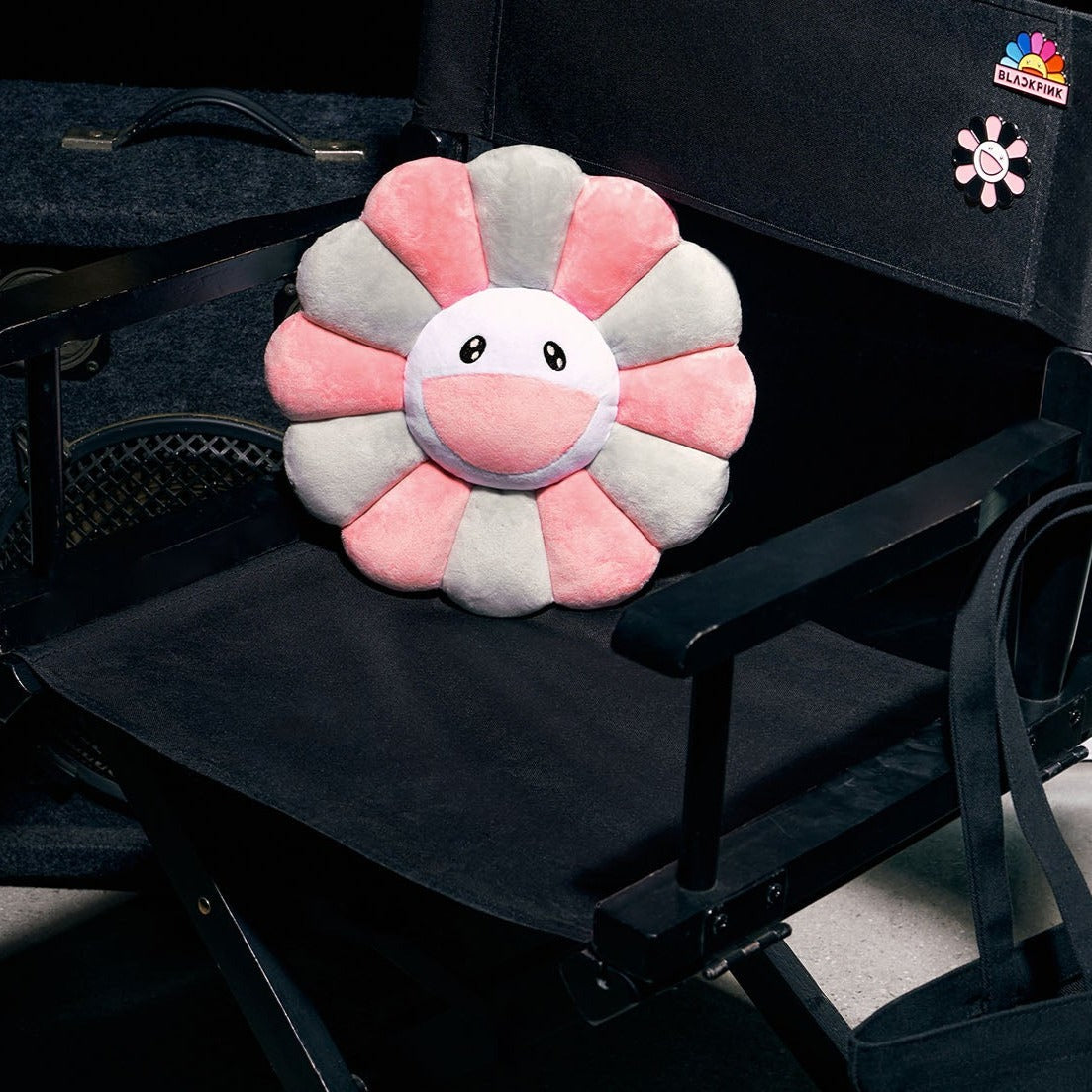 Takashi Murakami x BLACKPINK Flower Plush Cushion Grey Pink (30cm) TAKASHI MURAKAMI TAKASHI MURAKAMI - originalfook singapore