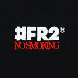 Black FR2 Think Before You Smoke art T-shirt featuring bold graphic design and casual fit, made by #FR2 apparel brand.