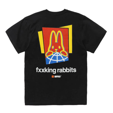 Black FR2 M Logo Tee shirt from FR2 apparel collection, featuring a prominent logo design on the front.