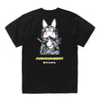 Black FR2 Ninja Tee from #FR2, featuring a graphic ninja design on the front, made of comfortable casual apparel fabric.