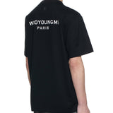 Black Wooyoungmi Signature Logo Tee shirt with front logo print, casual apparel by WOOYOUNGMI.