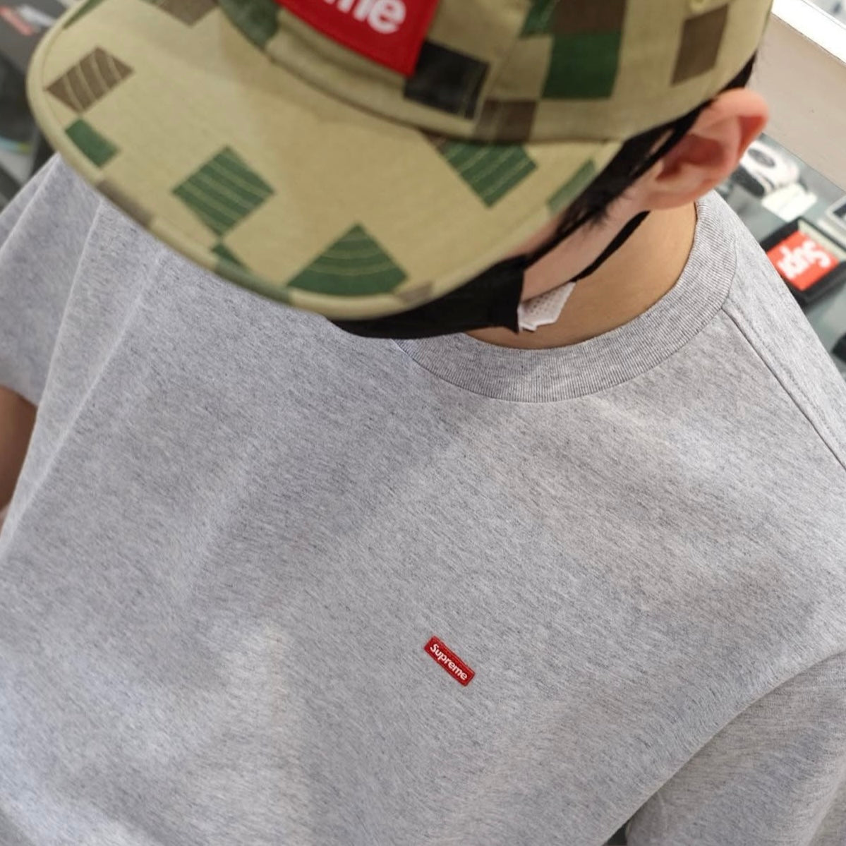 Supreme Small Box Logo Tee Light Heather