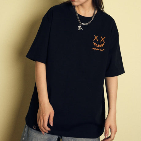 Rickyisclown [RIC] Mamba Embossed Smiley Tee Black Brown [R4220222B-N5] RICKYISCLOWN RICKYISCLOWN - originalfook singapore