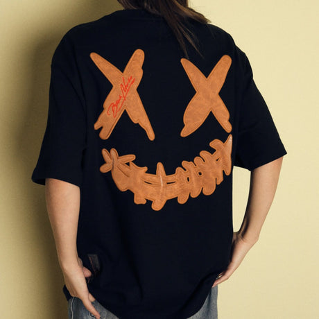 Rickyisclown [RIC] Mamba Embossed Smiley Tee Black Brown [R4220222B-N5] RICKYISCLOWN RICKYISCLOWN - originalfook singapore