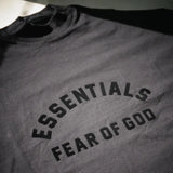 Fear of God Essentials Core Felt Logo Tee Black FEAR OF GOD FEAR OF GOD - originalfook singapore