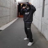 FEAR OF GOD Essentials 1977 Logo Hoodie Black FEAR OF GOD FEAR OF GOD - originalfook singapore