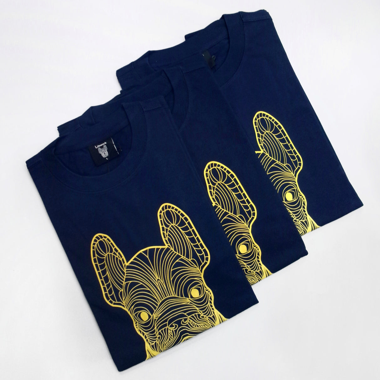 LifeWork Outline Bulldog Tee Navy lifework lifework - originalfook singapore