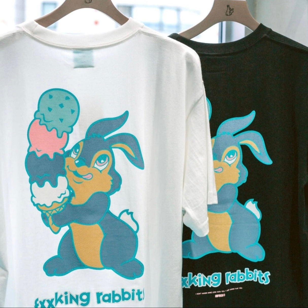 FR2 Rabbit Ice Cream Tee Black Tiffany (Japan Exclusive)