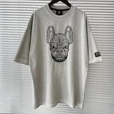 LifeWork Embroidered Outline Bulldog Tee Grey LIFEWORK LIFEWORK - originalfook singapore