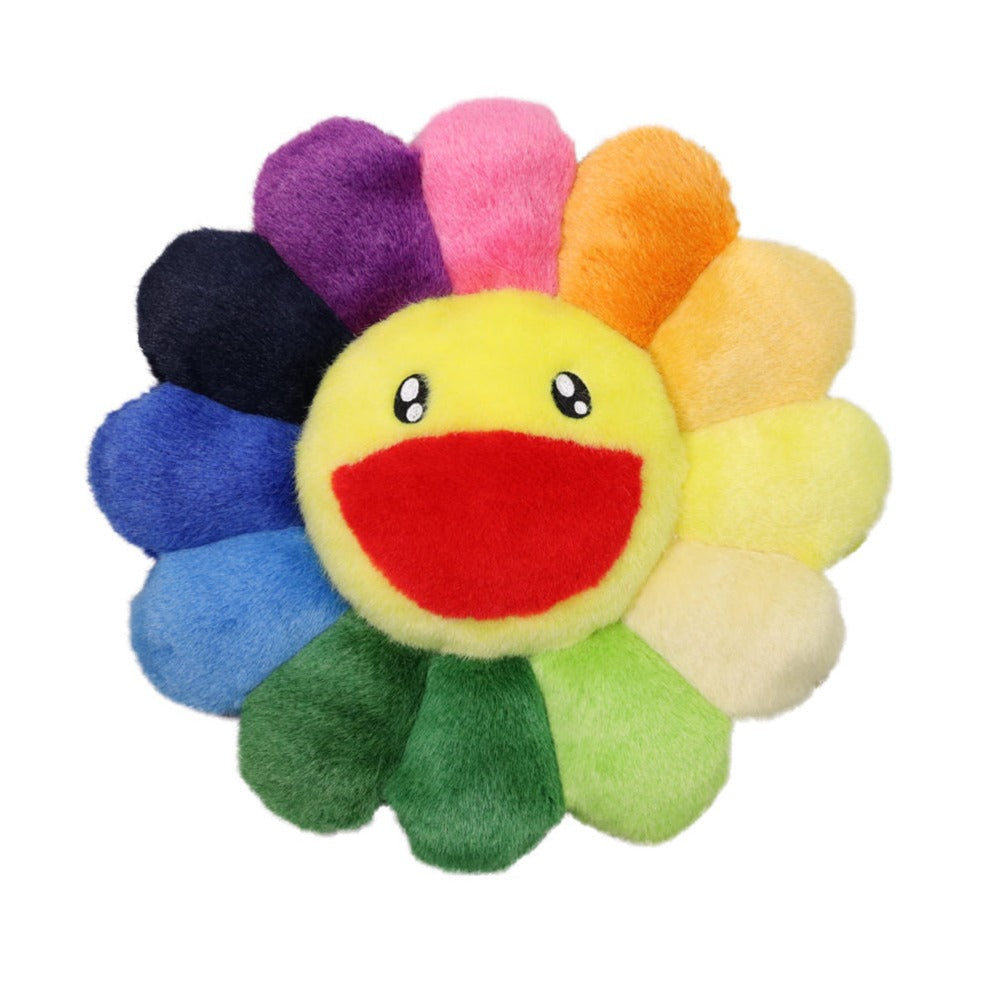 Takashi Murakami Kaikai Kiki Flower Plush Cushion Rainbow (30cm) TAKASHI MURAKAMI TAKASHI MURAKAMI - originalfook singapore
