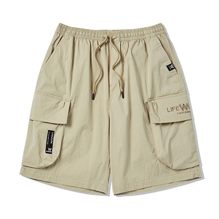 LifeWork Cargo Pocket Shorts Stone LIFEWORK LIFEWORK - originalfook singapore