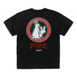 FR2 Fxxking Rabbits Round Logo Embroidery Tee Black FR2 FR2 - originalfook singapore