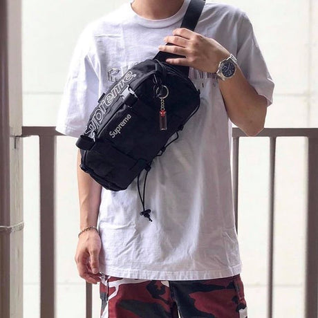 Supreme Waist Bag Black supreme supreme - originalfook singapore