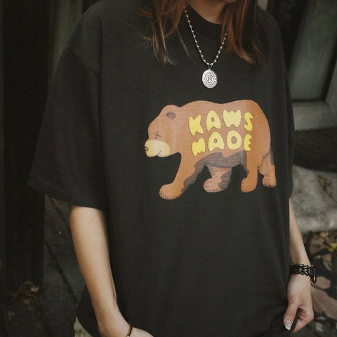 Human Made X KAWS Bear Tee Black