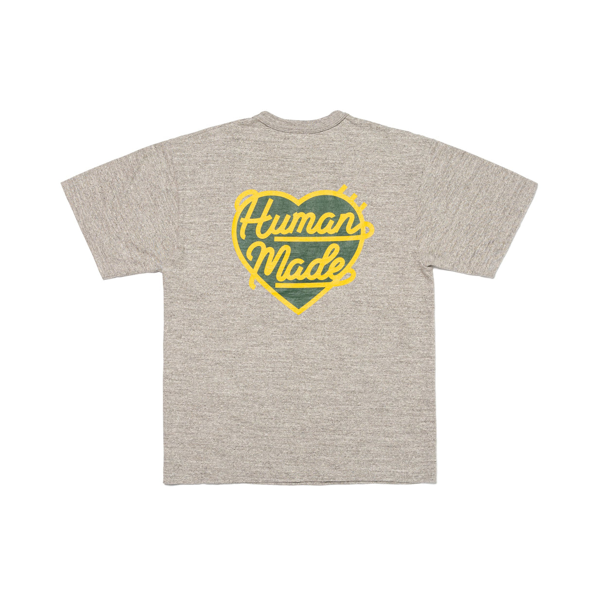 Human Made Green Heart Badge Tee Heather HUMAN MADE HUMAN MADE - originalfook singapore