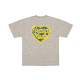Human Made Green Heart Badge Tee Heather HUMAN MADE HUMAN MADE - originalfook singapore