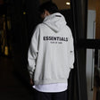 FEAR OF GOD Essentials Felt Logo Hoodie Light Oatmeal FEAR OF GOD FEAR OF GOD - originalfook singapore