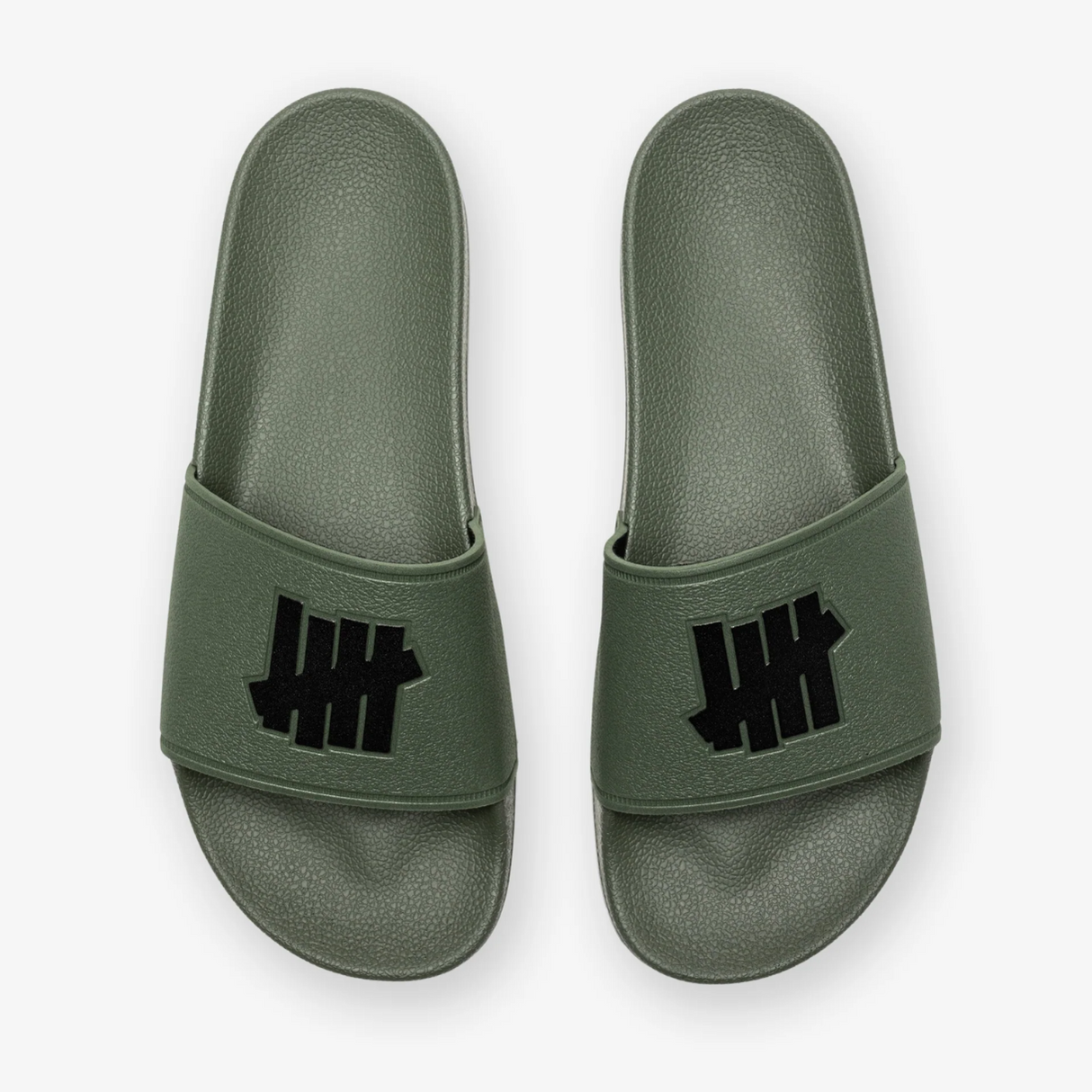 Undefeated Signature Logo Slide Olive UNDEFEATED UNDEFEATED - originalfook singapore