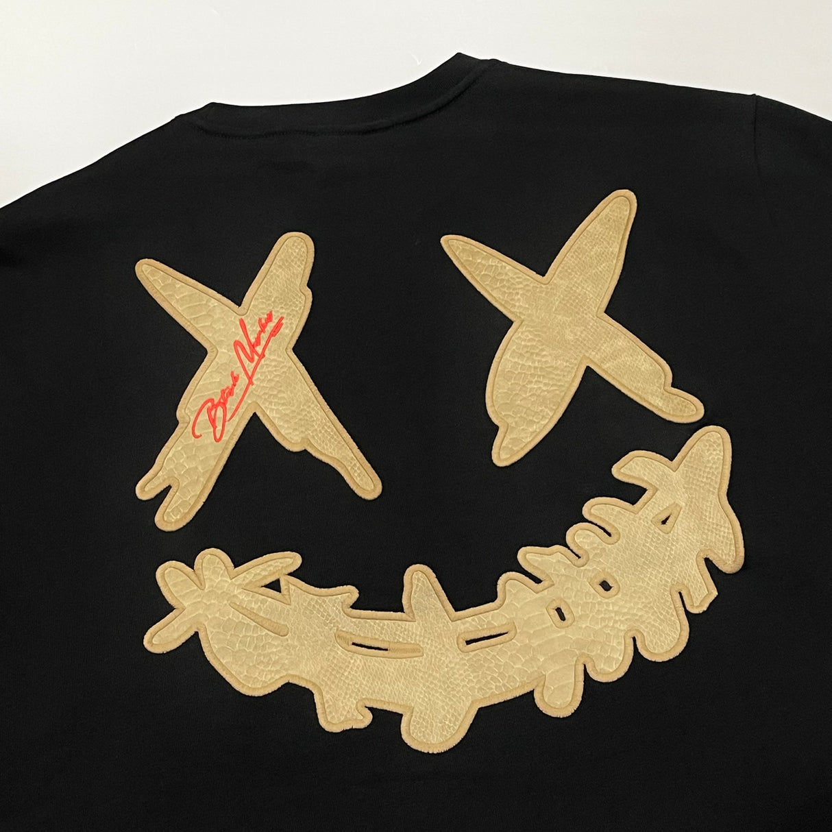 Rickyisclown [RIC] Mamba Embossed Smiley Tee Black Taupe [R4220222B-N5] RICKYISCLOWN RICKYISCLOWN - originalfook singapore