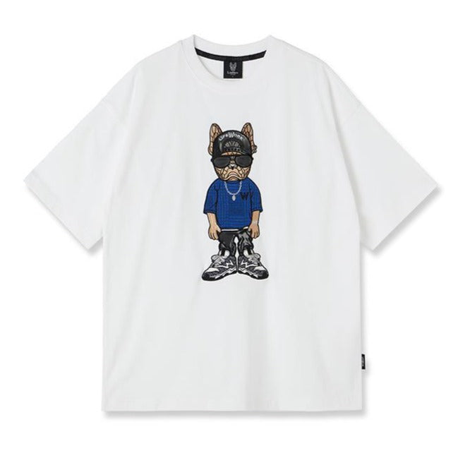 LifeWork Snapback Hip Bulldog Tee White lifework lifework - originalfook singapore