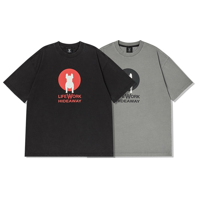 LifeWork Round Pigment Mascot Tee Black LIFEWORK LIFEWORK - originalfook singapore