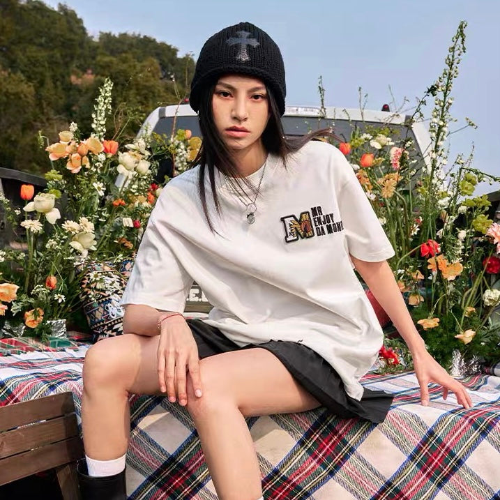 MEDM Replaceable Velcro Patch Tee White
