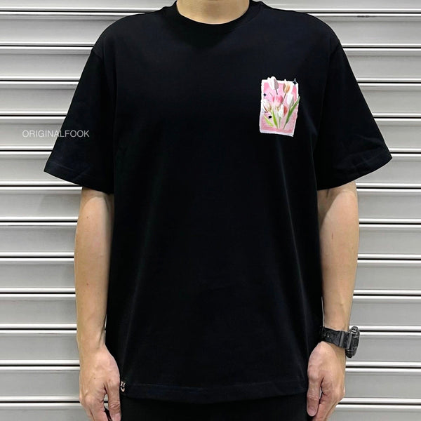 Rickyisclown [RIC] Tulips Smiley Tee Black [R27230418K-J8] RICKYISCLOWN RICKYISCLOWN - originalfook singapore