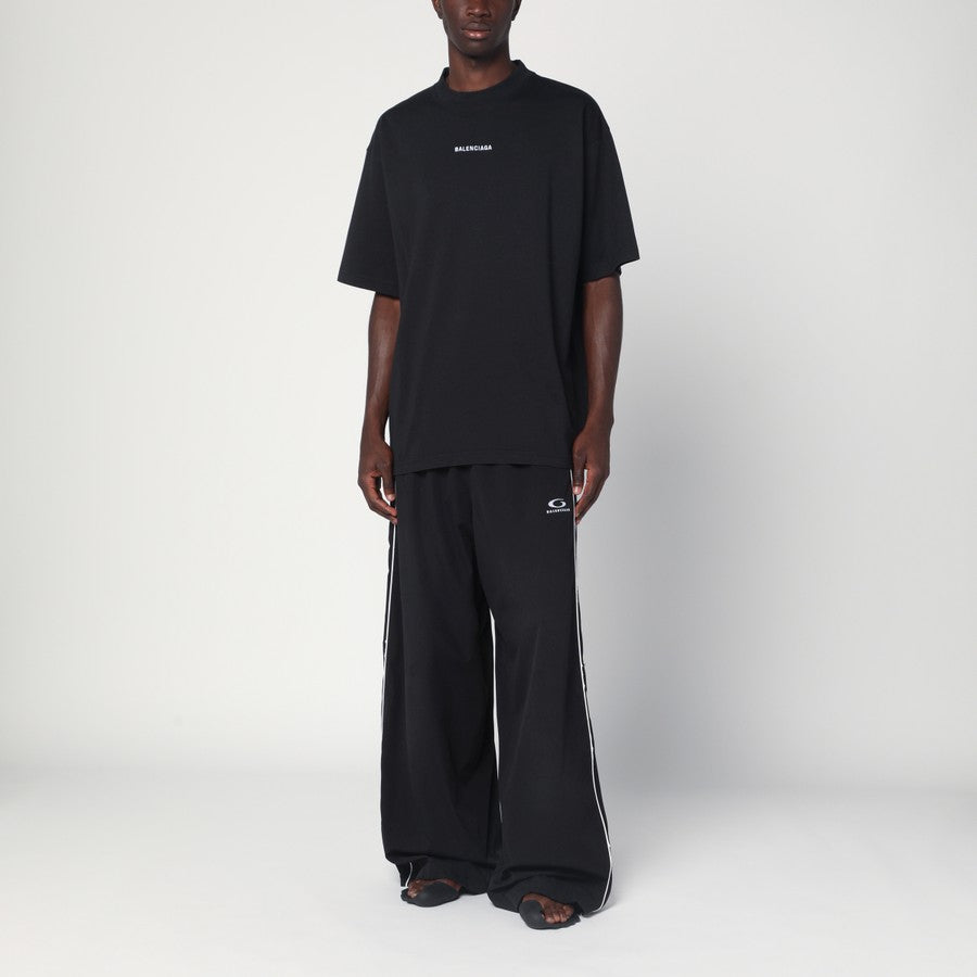 Balenciaga New Back Logo Medium Fit Tee Black - ORIGINALFOOK