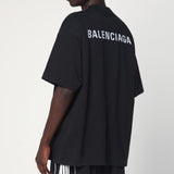 Balenciaga New Back Logo Medium Fit Tee Black - ORIGINALFOOK