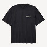 Balenciaga Masking Tape Tee in black, a stylish black t-shirt with graphic masking tape print, casual apparel by BALENCIAGA.