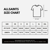 Allsaints Graphene Logo Tee in washed black, casual men's apparel with a graphic logo design on front.