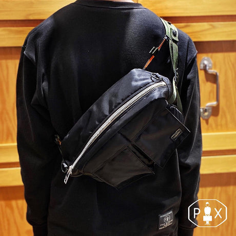 Porter Yoshida Japan PX Tanker Waist Bag Black [376-08333] PORTER JAPAN PORTER JAPAN - originalfook singapore