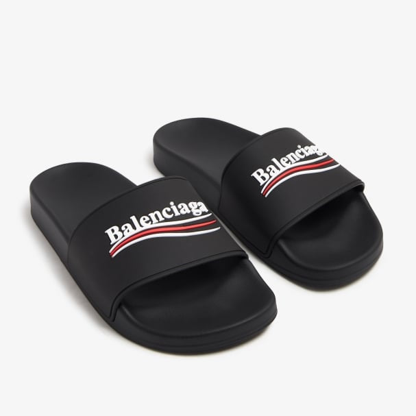 Buy Balenciaga Political Campaign Logo Slides Black online in