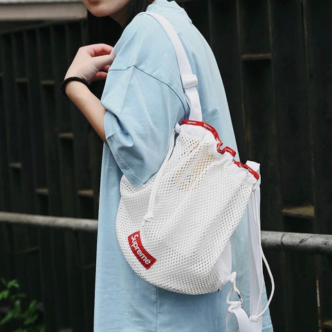 Supreme Mesh Small Backpack Bag White ORIGINALFOOK