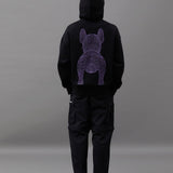 LifeWork Korea Bulldog Mascot Hoodie Black Purple lifework lifework - originalfook singapore