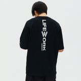 LifeWork Red Bulldog Logo Tee Black LifeWork LifeWork - originalfook singapore
