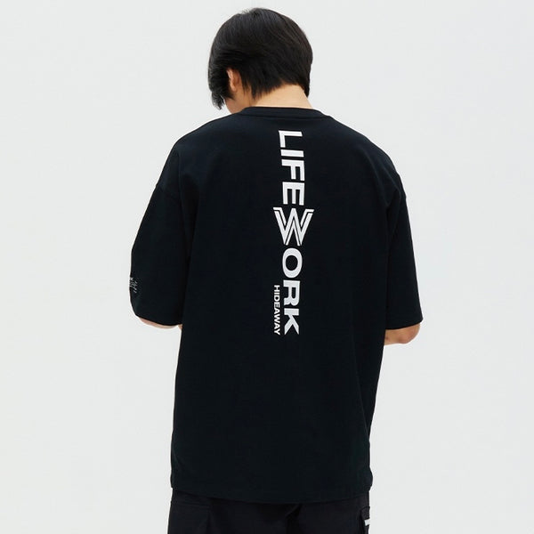 LifeWork Red Bulldog Logo Tee Black LifeWork LifeWork - originalfook singapore