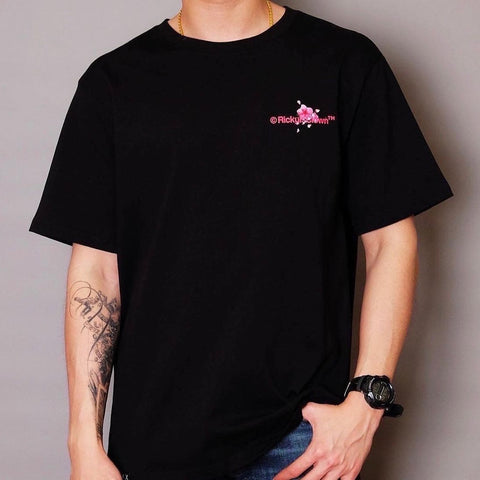Rickyisclown [RIC] Sakura Petal Smiley Tee Black [R6210305a-SSSS]